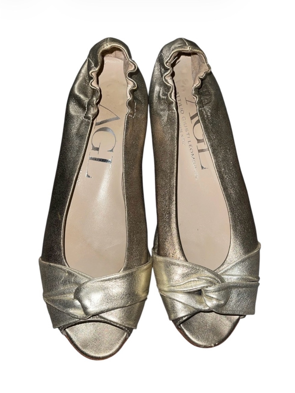 AGL Peep-Toe Knot Shoes